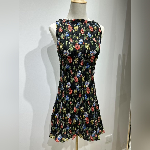 Doen GIANNA DRESS IN NOIR WILD ROSE - Picture 6 of 10